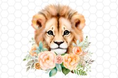 Cute Watercolor Lion Clipart