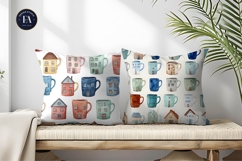 Tiny Home Mugs Seamless Decorative Craft Digital Paper Product Image 2