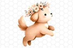 Cute Watercolor Puppy Clipart Dog Sublimation