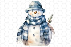 Cute Watercolor Snowman Clipart Sublimation