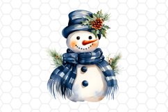 Cute Watercolor Snowman Cliparts