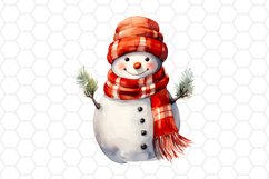 Cute Watercolor Snowman Cliparts