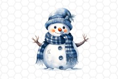Cute Watercolor Snowman Cliparts