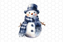 Cute Watercolor Snowman Cliparts
