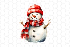 Cute Watercolor Snowman Cliparts
