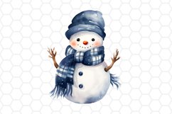 Cute Watercolor Snowman Cliparts
