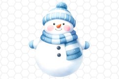 Cute Watercolor Snowman Sublimation Clipart