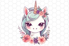 Cute Watercolor Unicorn Clipart