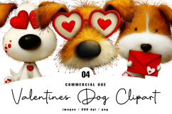 cute-watercolor valentines dog clipart Product Image 1
