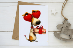 cute-watercolor valentines dog clipart Product Image 3