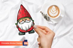 Cute watermelon Gnome Sticker, Cute Gnome Fruit Sticker Product Image 1