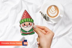 Cute watermelon Gnome Sticker Product Image 1