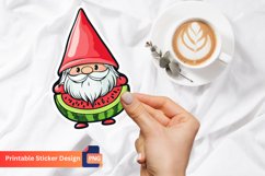 Cute watermelon Gnome Sticker, Cute Gnome Fruit Sticker Product Image 1