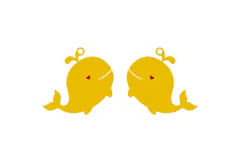 Cute Whale Earrings with Engraved Heart - Laser Cut SVG Product Image 2