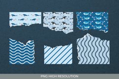 Cute Whale Pattern Torn Paper Product Image 1