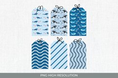 Cute Whale Patterned Shaped Tag Product Image 1