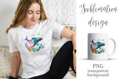 Cute Whale clipart. Sea animal character design Product Image 3