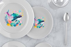 Cute Whale clipart. Sea animal character design Product Image 4