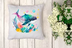 Cute Whale clipart. Sea animal character design Product Image 5