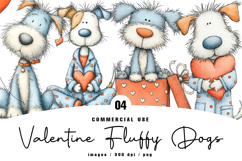 cute-whimsical valentine fluffy dogs Product Image 1