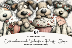 Cute-whimsical Valentine Fluffy Dogs Product Image 1