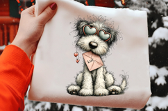 Cute-whimsical Valentine Fluffy Dogs Product Image 2