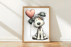 Cute-whimsical Valentine Fluffy Dogs Product Image 3