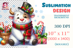 Cute white cow in watercolor style for cards, stickers and printing.