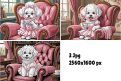 Cute white dog in pink dress Product Image 2