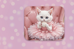 Cute white kitten in pink dress Product Image 3