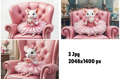 Cute white mouse in pink dress Product Image 2