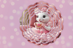 Cute white mouse in pink dress Product Image 3