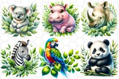 Cute Wild Animal Cliparts Jungle Clipart Bundle