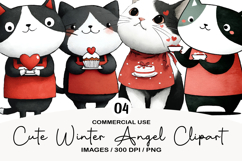 Cute Winter Angel Clipart Sublimation Product Image 1