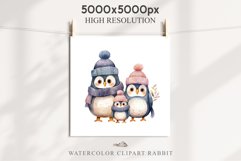 Cute Winter Baby Penguin Crochet Christmas Animals Clipart Wall Fairy Tale Art Image Watercolor Transparent Print illustration designs sublimation kids digital  watercolor Winter Baby Penguin Crochet Christmas Animals Clipart, cute children book illustrat