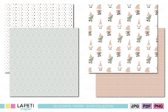 Winter pastel Christmas paper bundle preview