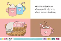 Hygge inspired clipart for planners and crafts