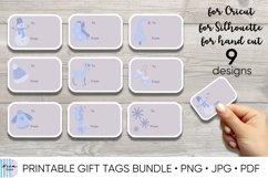 Cute Winter Mood Printable Gift Tags Cricut Bundle PNG Product Image 1