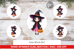 Cute Witch Girl Wind Spinner Product Image 1