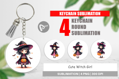 Cute Witch Girl Keychain Product Image 1