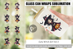 Cute Witch Girl Glass Can Product Image 1