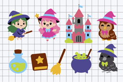 Cute witch kawaii 3D SVG Product Image 2