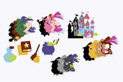 Cute witch kawaii 3D SVG Product Image 4