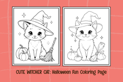 Cute Witcher | Cat Halloween Coloring Pages for Kids SVG Product Image 4