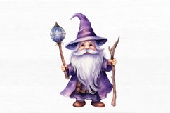 Cute Wizard Watercolor Sublimation Clipart Product Image 2