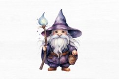 Cute Wizard Watercolor Sublimation Clipart Product Image 3