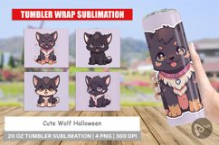 Tumbler Wrap Cute Wolf Halloween Product Image 1