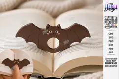 Animal Book Page Holder Laser Cut | Wooden Bat | Gift Idea Product Image 1