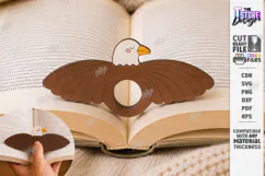 Animal Book Page Holder Laser Cut | Wooden Eagle | Gift Idea Product Image 1