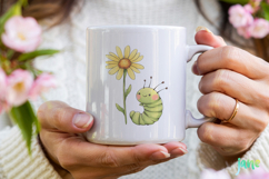 Cute Worm Watercolor Clipart Product Image 6